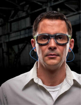 3M Solus CCS Schutzbrille, klar, limettengrün, mit Schaumrahmen