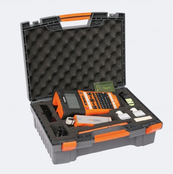 Reuter AkkuSignox + - Set mit orangem WLAN-Drucker im Koffer